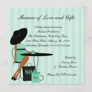 Baby Tea in Seafoam Green Invitation