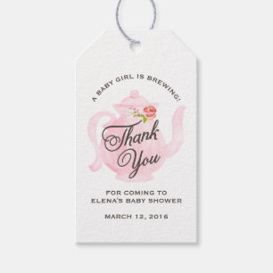 Baby Tea Party Baby Shower Favour Gift Tag