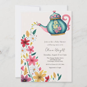 Baby Tea Party Shower Invitation
