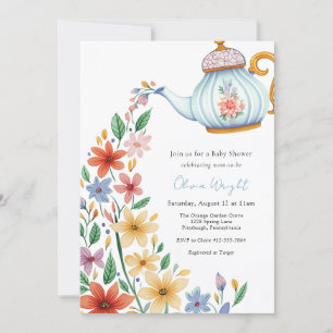Baby Tea Party Shower Invitation