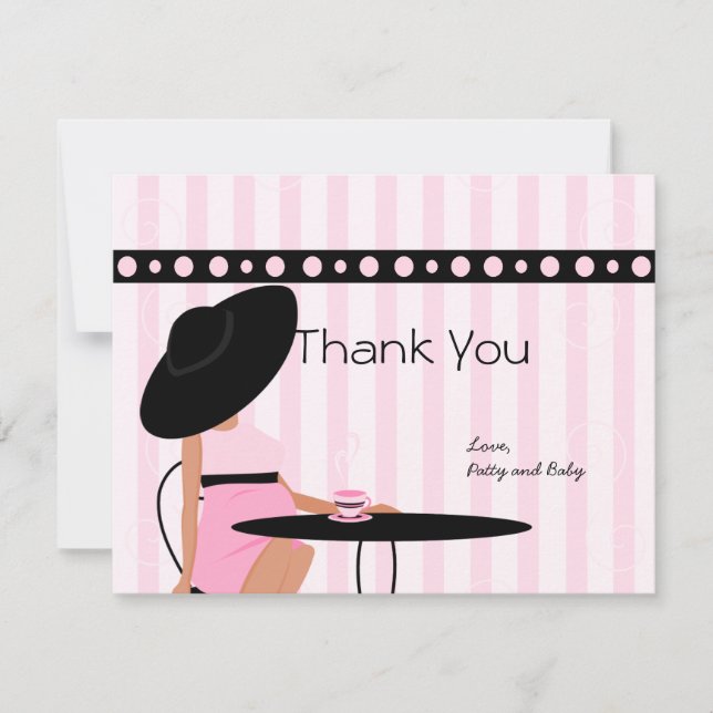 Baby  Tea Thank You Card (Front)