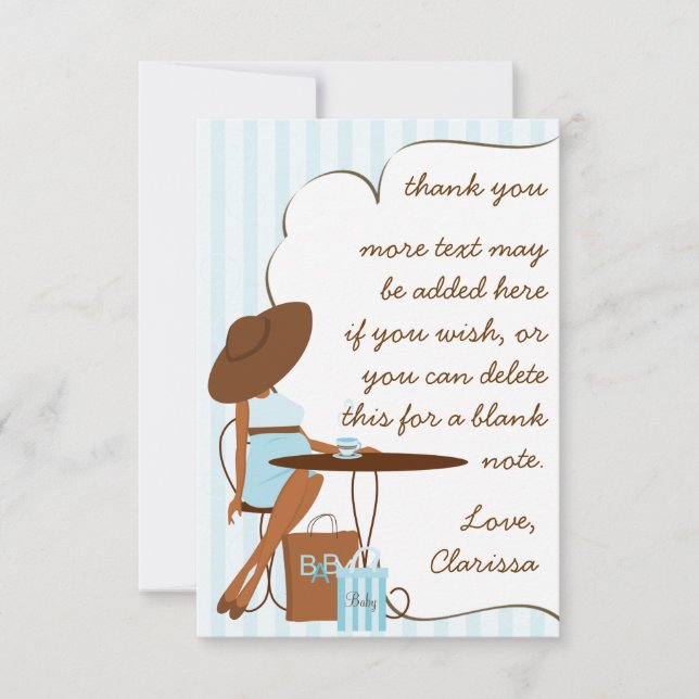 Baby Tea Thank You Note Card (Front)