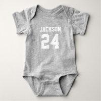 Baby Team Jersey Number and Monogram