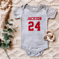 Baby Team Jersey Number and Monogram
