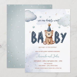 Baby Teddy Bear Baby Shower Invitation