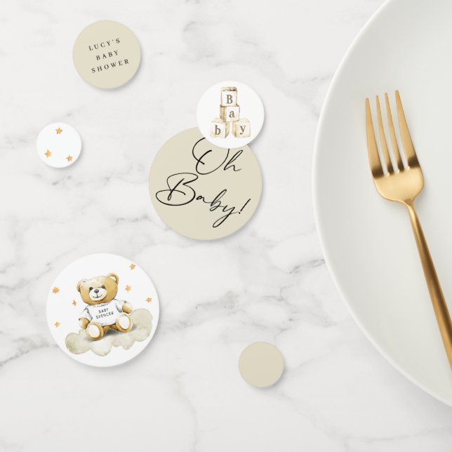 Baby Teddy Bear Baby Shower Table Confetti (Group)