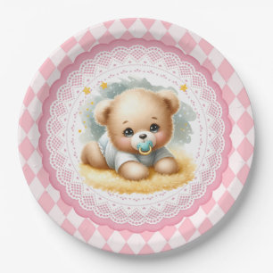 Baby Teddy Bear Paper Plate