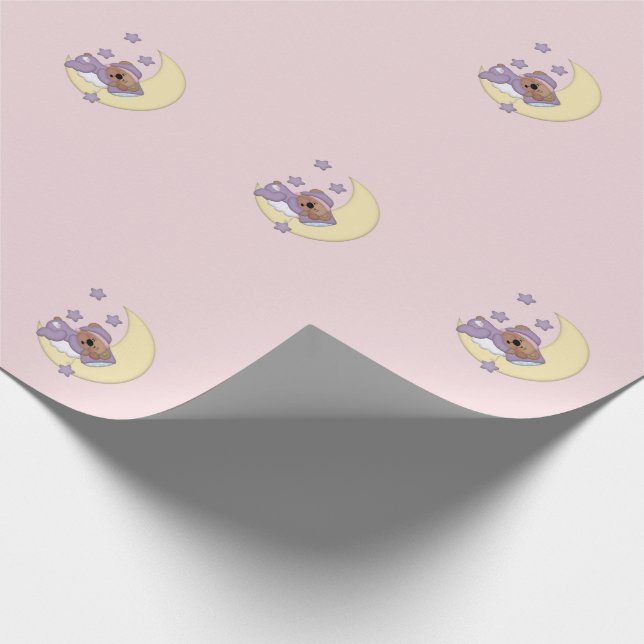 Baby Teddy Bear Wrapping Paper (Corner)
