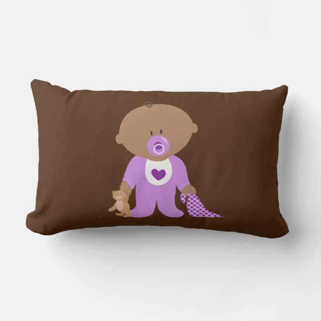 Baby,teddy,blanket Lumbar pillow. Lumbar Cushion (Front)