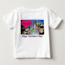 baby tee.  Happy Valentine's day.  doe/mermaid