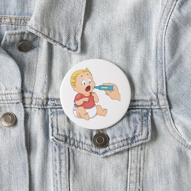 Baby Temperature Check Paediatrics Health  7.5 Cm Round Badge (Creator Uploaded)