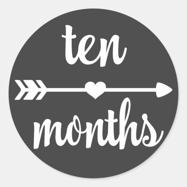 Baby Ten Months Milestone Stickers (Front)