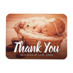 Baby Thank You Custom Photo Magnet