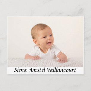 Baby Thank you postcard