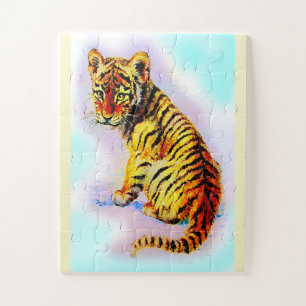 Baby tiger animal jigsaw puzzle