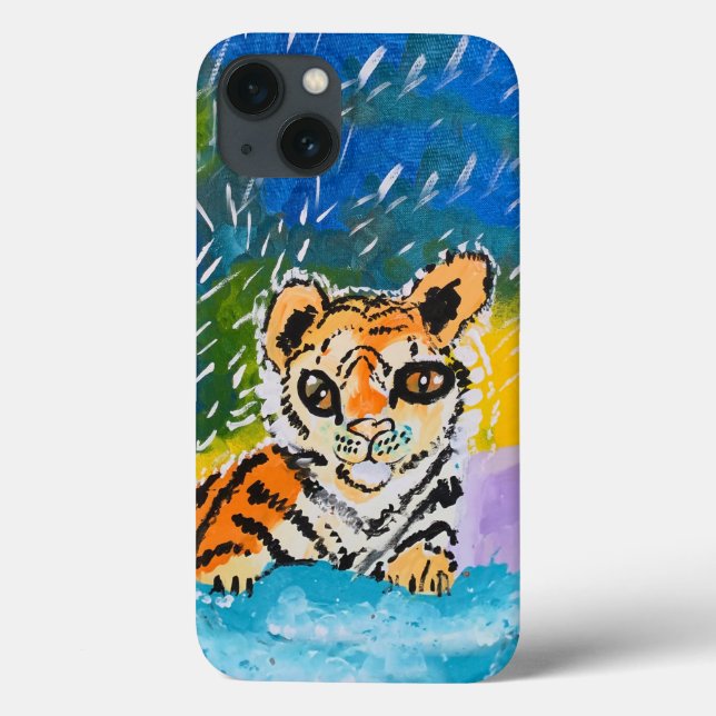 Baby Tiger "Art by Kids" Case-Mate iPhone Case (Back)