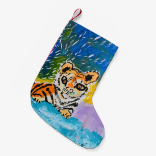 Baby Tiger "Art by Kids" Small Christmas Stocking