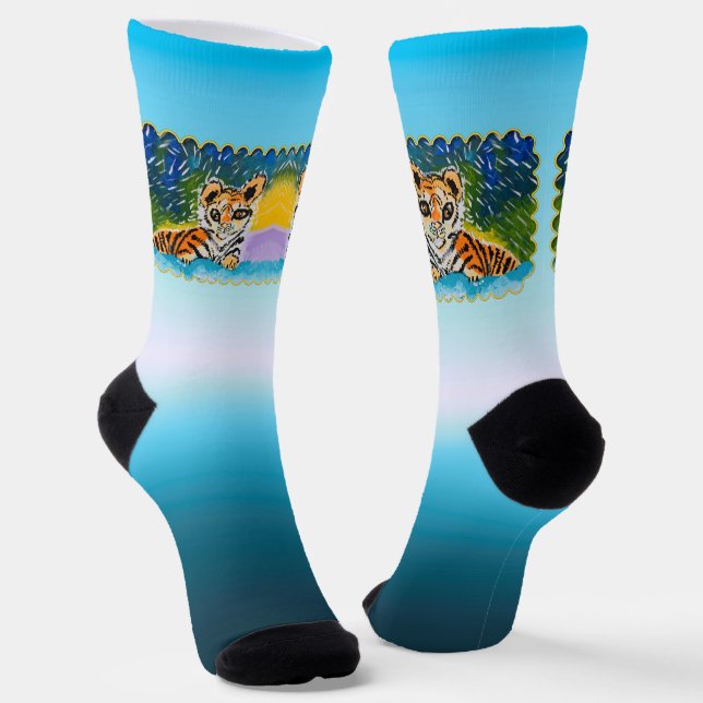 Baby Tiger "Art by Kids" Socks (Angled)