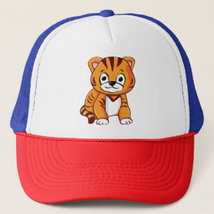 Baby Tiger Cartoon Trucker Hat