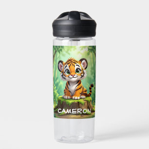 Baby Tiger   Cute Cartoon Kid's Nursery Art Water Bottle