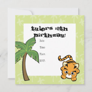 Baby Tiger Cutie Invitation
