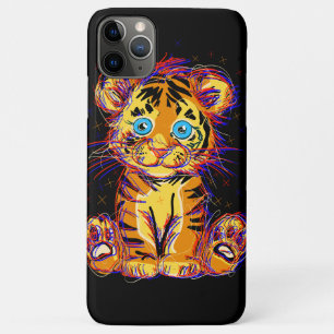 Baby Tiger Doodle: Wild Sweetness and Eye iPhone 11 Pro Max Case