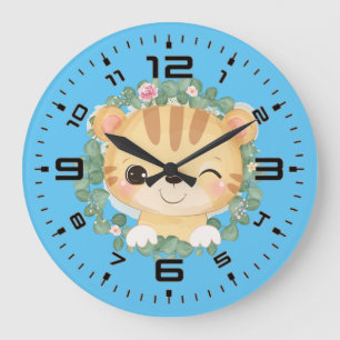 Baby Tiger Large Clock