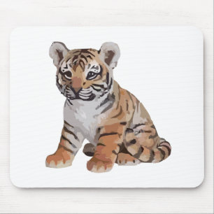 Baby tiger mouse mat