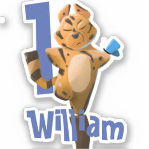 Baby Tiger Plaid First Birthday personalised