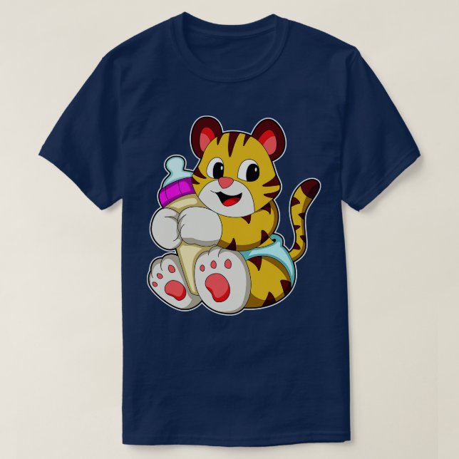 Baby tiger with Bottle T-Shirt (Design Front)