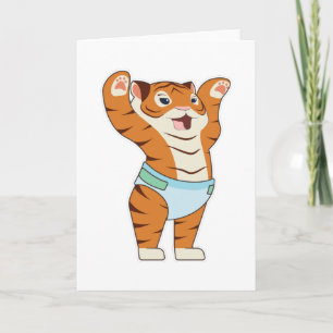 Baby Tiger with Underpants Card