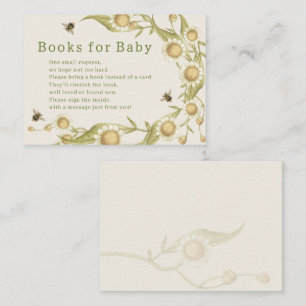 Baby to Bee Books for Baby Shower Enclosure Card
