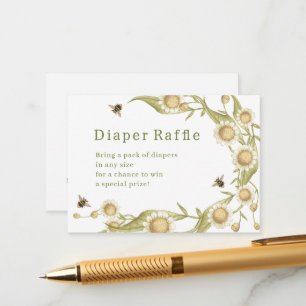 Baby to Bee Diaper Raffle Baby Shower  Enclosure Card