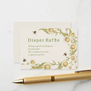 Baby to Bee Diaper Raffle Baby Shower Enclosure Card