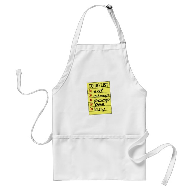 Baby to do list standard apron (Front)