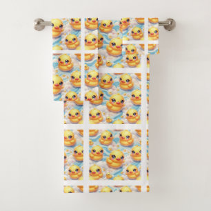 Baby & Toddler Rubber Ducky Bath Towel Set
