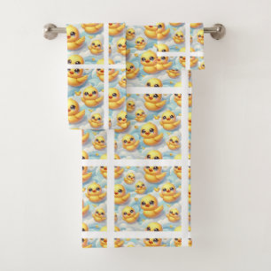 Baby & Toddler Rubber Ducky Bath Towel Set
