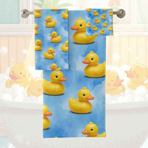 Baby & Toddler Rubber Ducky Bath Towel Set 