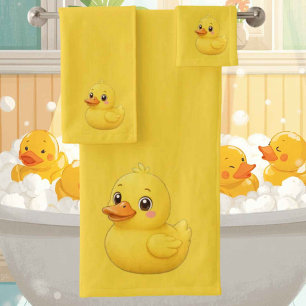 Baby & Toddler Rubber Ducky Bath Towel Set