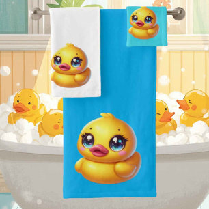 Baby & Toddler Rubber Ducky Bath Towel Set