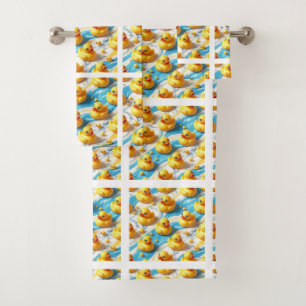 Baby & Toddler Rubber Ducky Bath Towel Set