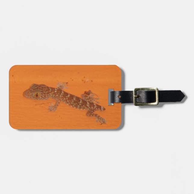 Baby Tokay Gecko Luggage Tag (Front Horizontal)