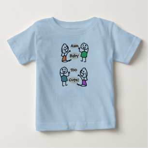 Baby Too Cute Organic Bodysuit by RoseWrites