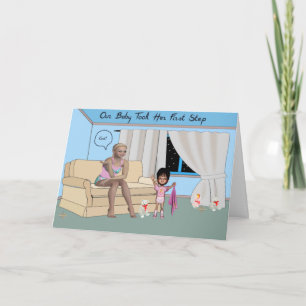 Baby Took First Step Card