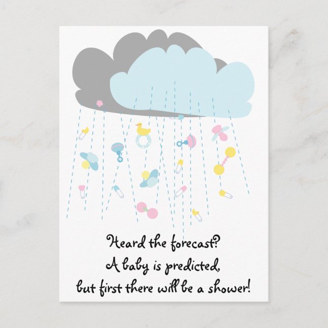 Baby Toy Shower/Baby Shower Invitation Postcard (Front)