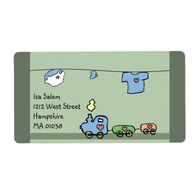 Baby  toys - baby shower label for boy & girl (Front)