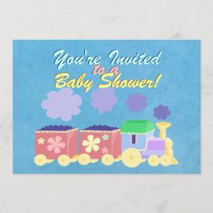 Baby Train Baby Shower Invitation