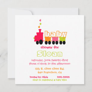 Baby Train Invitation
