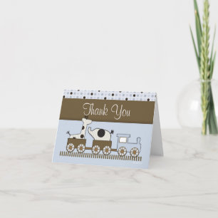 Baby Train Thank You Card