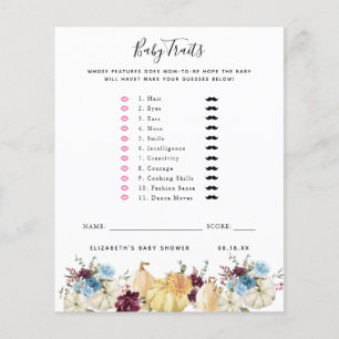 Baby Traits Baby Shower Game